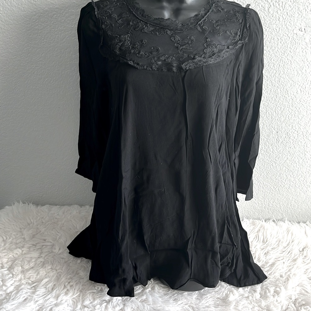 Black smock top